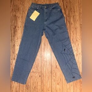 🕸️The Quacker Factory spider web jeans. Size 14 NWT 🕸️